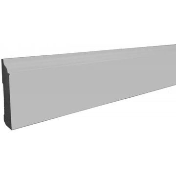 Skirting White Paintable MDF Wrapped 80mm x 14mm x 2400mm