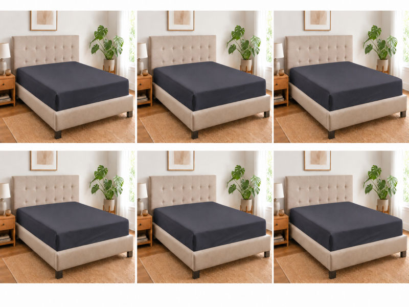 Everyday Collection Fitted Sheet - 90GSM - Jet Black - CPT Super King (6pc)