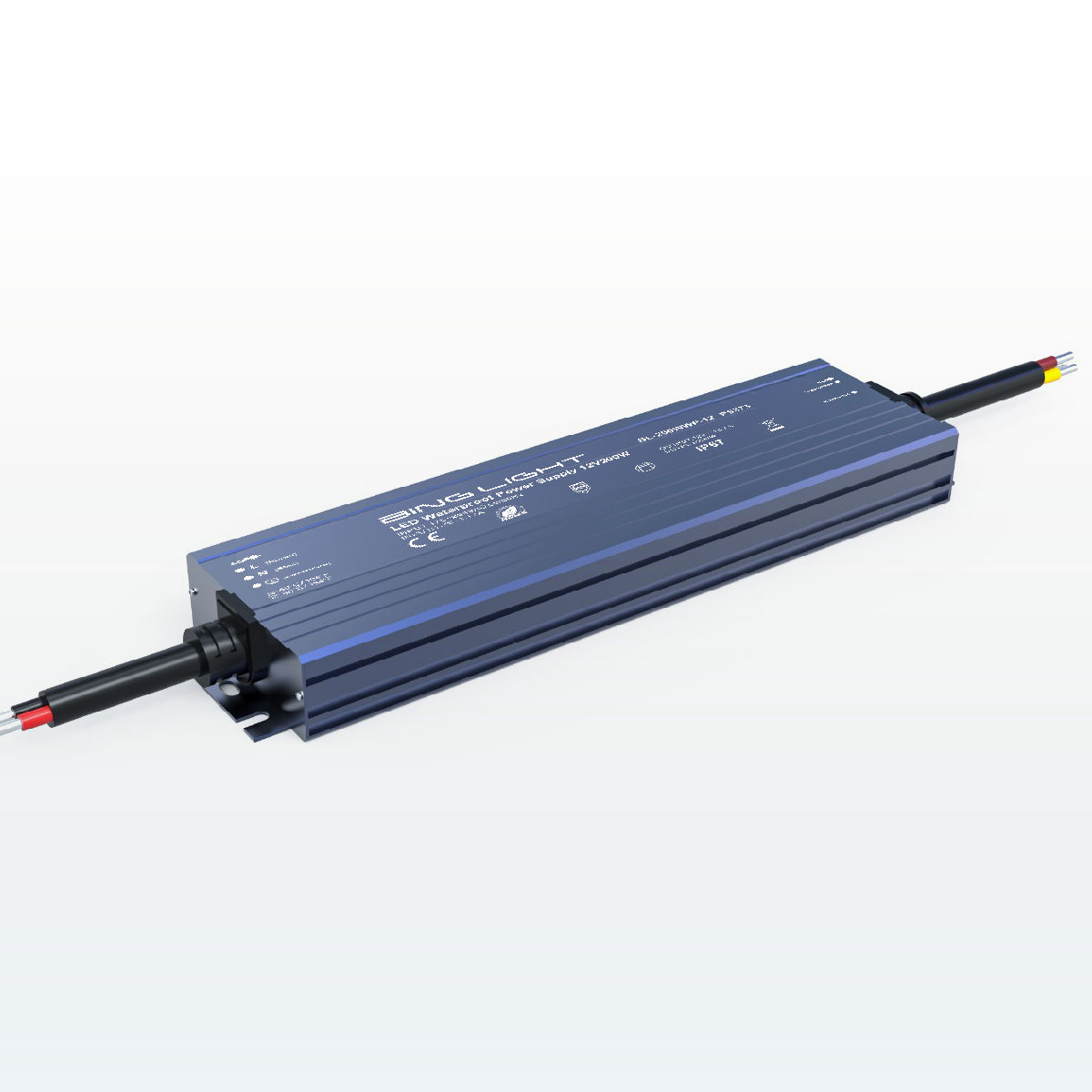 12V 16.7A 200W IP67 Waterproof Power Supply Bing Light