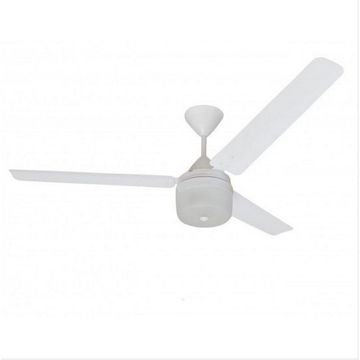Solent Highbreeze ceiling fan 1200mm 3-blade with Cleo Light Kit and 5-speed wall mounted regulator - White