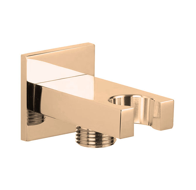 Devario Premio Shower Outlet Elbow With Holder Square Brass -Rose Gold