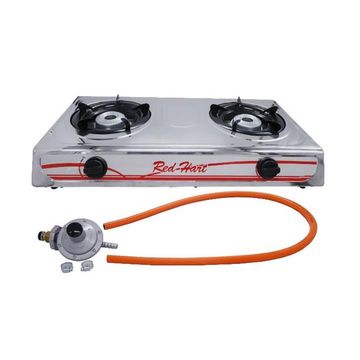 Bani Red-Hart - 2 Burner Stainless Steel Gas Stove