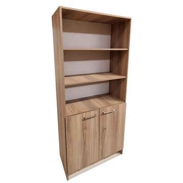 Oxford 5 Shelf, 2 Door Book/Filing Cabinet 60cm - Sahara