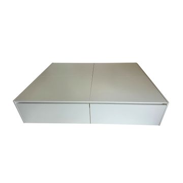 Modena Double Bed Base with Storage - White