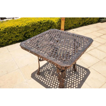 Ageless & Beautiful! Cast Aluminium Patio Table  / Garden Table / Outdoor Table - King Grape  - Square (100cm x 100cm)