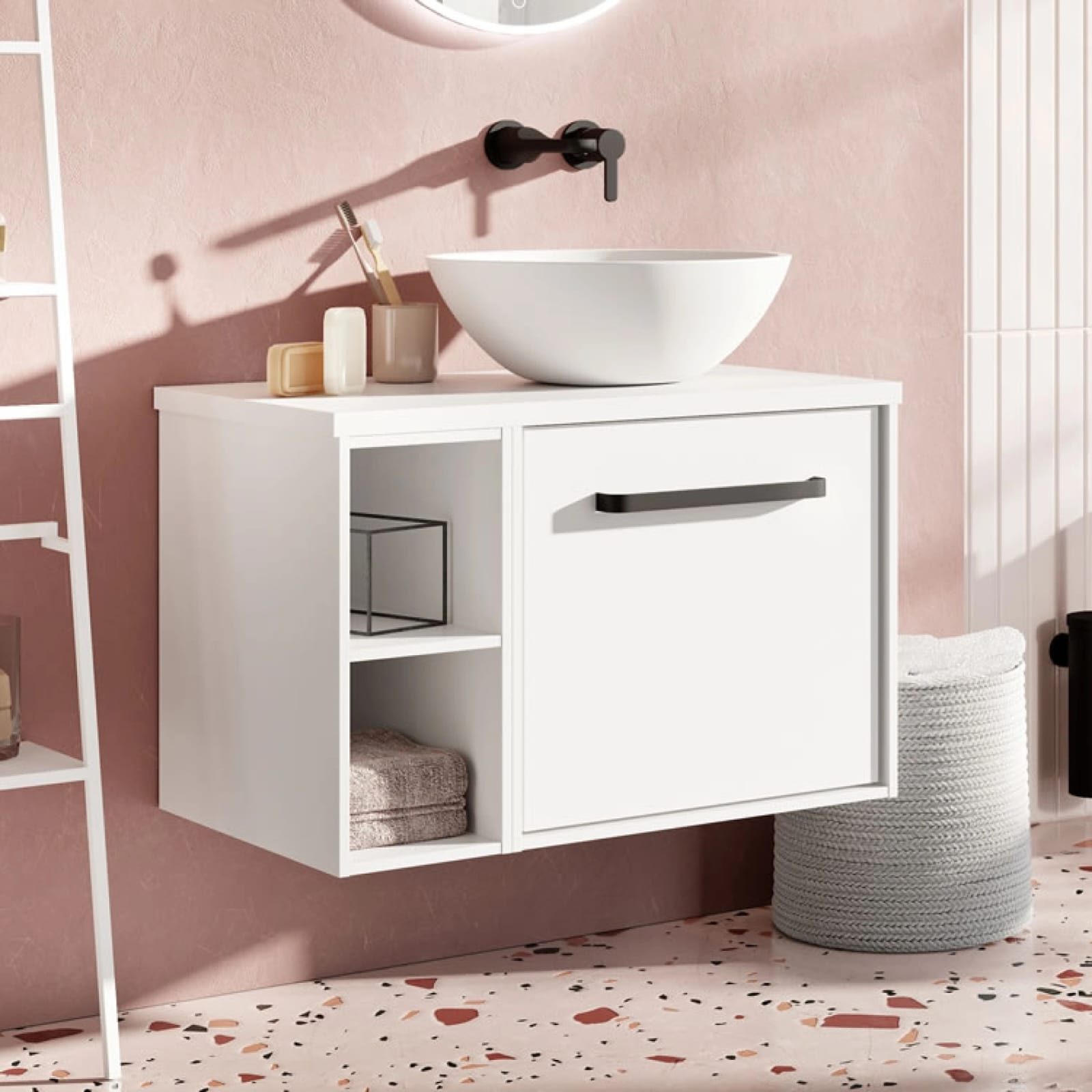 Cubix White Vanity