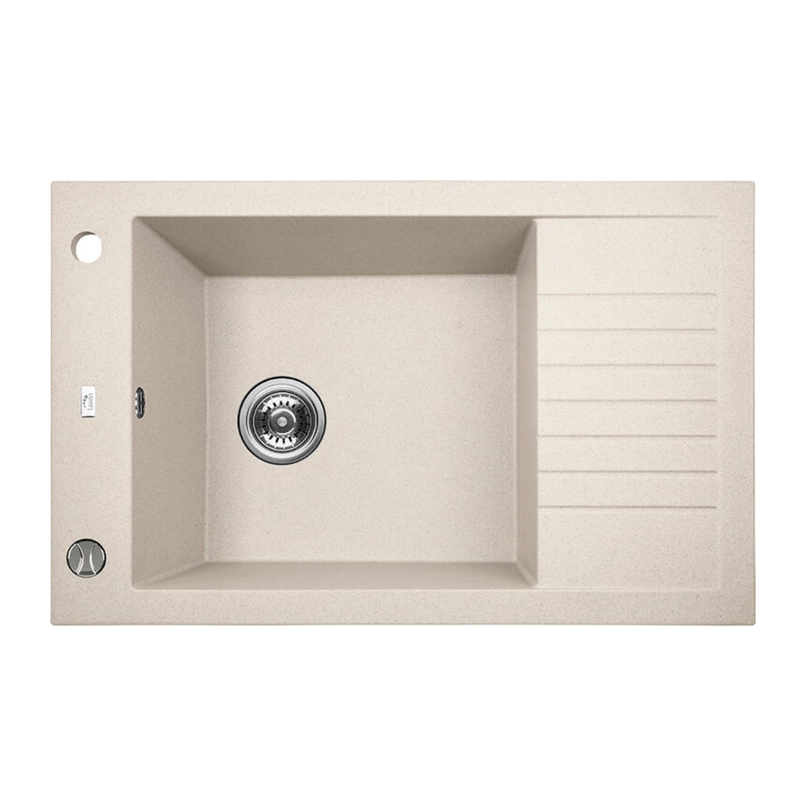 Laveo Pioneer 780 Granite Composite Kitchen Sink 1 Bowl with Drainer - Beige (Beach Sand)