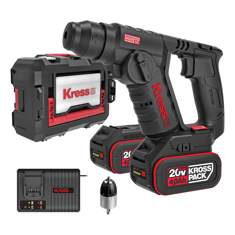 20V CORDLESS ROTARY HAMMER C/W CHARGER +2X4AH BATTERIES