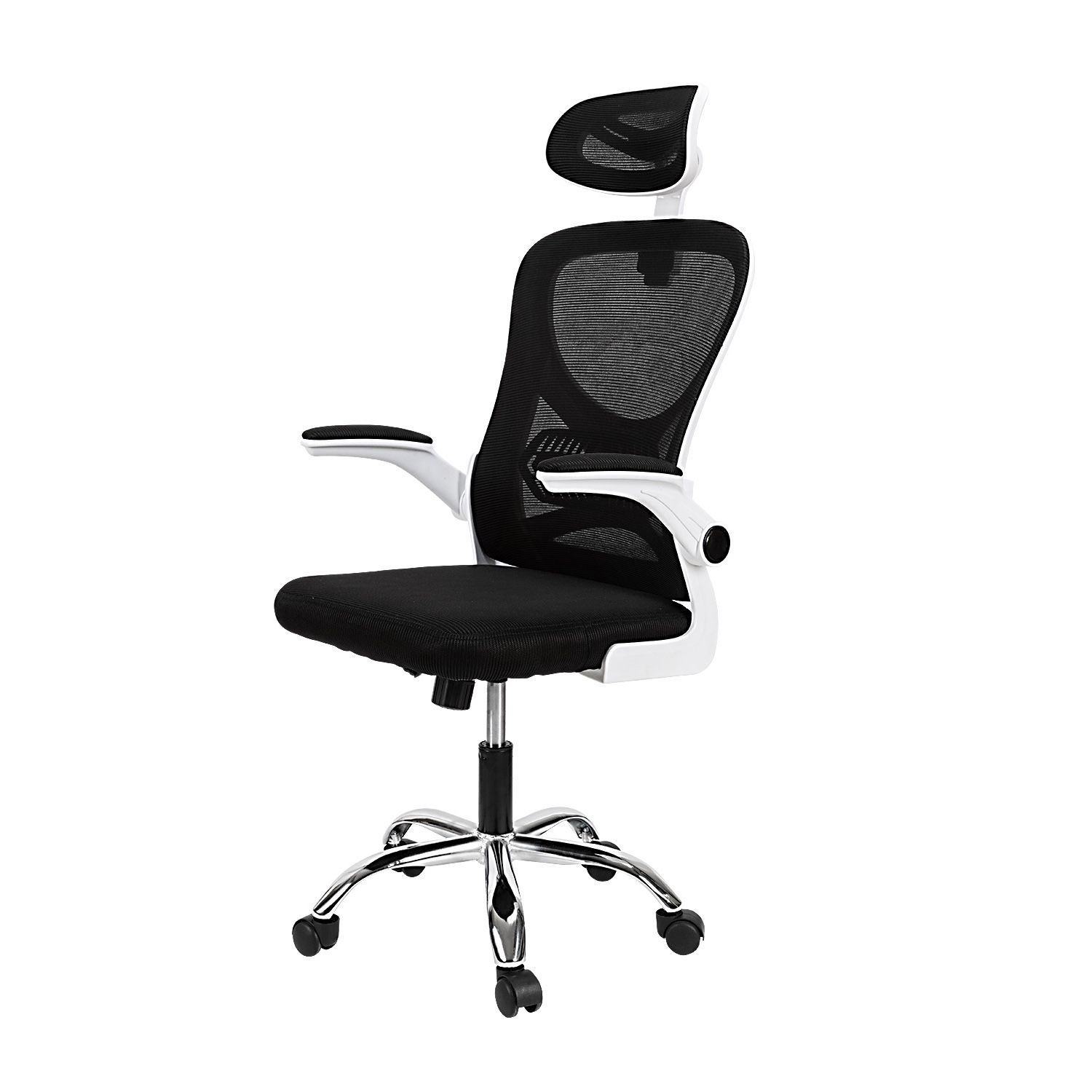 Deli Black High Back Office Chair Adjustable Height W46xD46xH137-142cm
