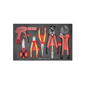 ELECTRICIAN TOOL SET FOAM3 7 PIECES
