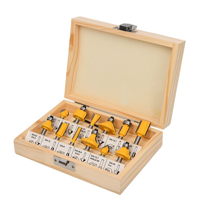 Deli 12 Pcs Router Bits Set 6mm
