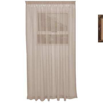 Matoc Designs Curtain - Mystic Voile - Taupe - Taped - 265cm W x 250cm H