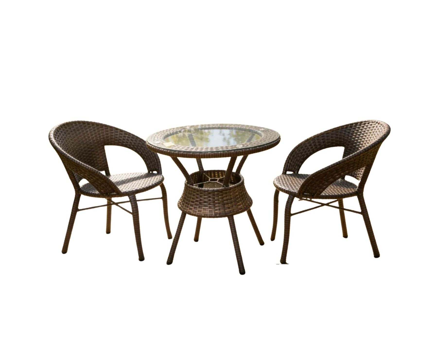 Wicker Patio Set-3-Piece