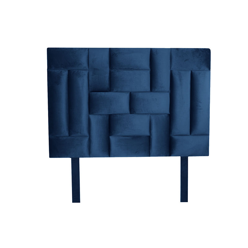 Azalea Velvet Headboard-Blue-Queen