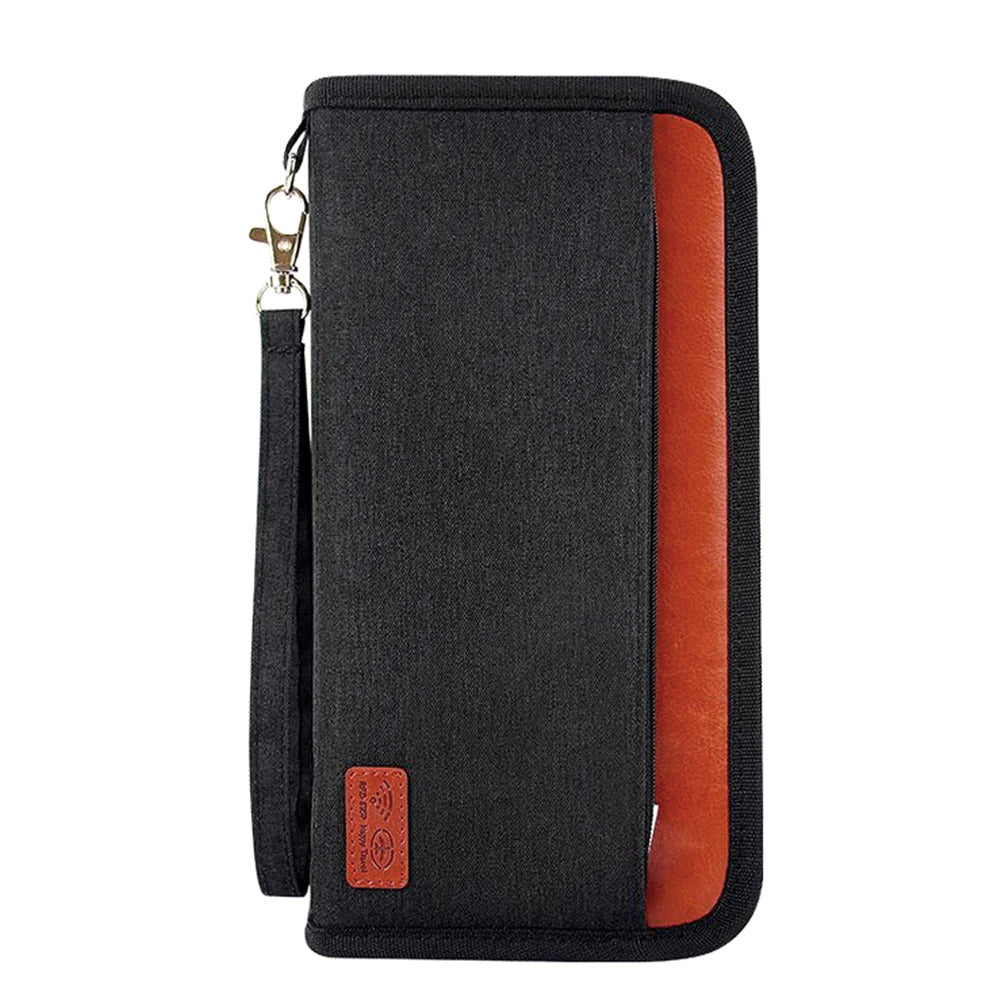 Travel Passport Holder RFID Blocking Card Wallet Document Tickets Organizer
