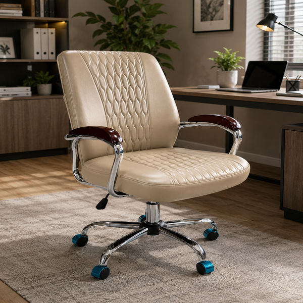 GOF Furniture – Preston Mid-Back Office Chair Beige