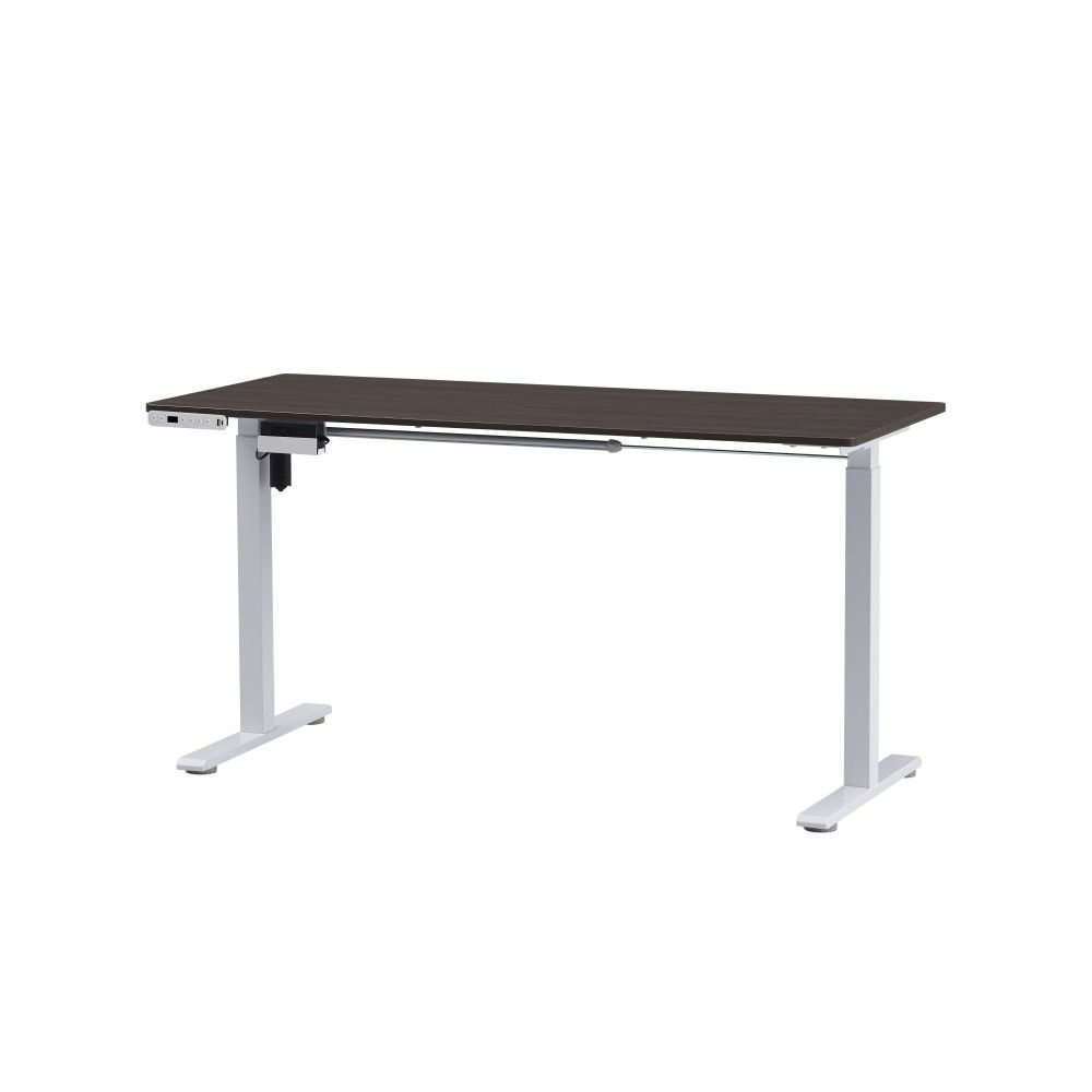 Premium Apex 1.4 Standing / Height Adjustable Desk - White and Chestnut