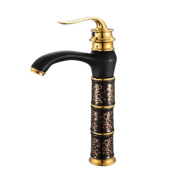 VINTAGE BASIN MIXER - BLACK & GOLD ANTIQUE (PLASTIC)