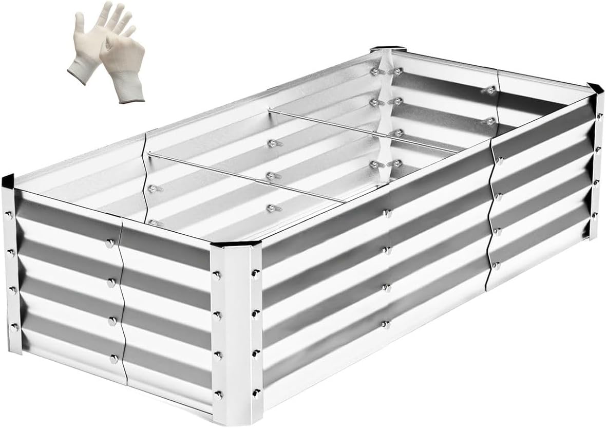 Galvanised Metal Raised Bed Vegetable Planter Box For Outdoor- Large