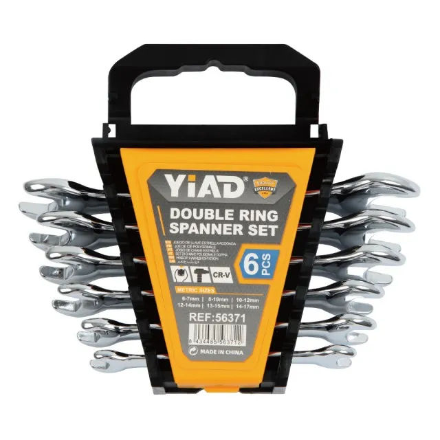 Double Open End Wrench Set 56371 — Professional Hand Tool Set for Nuts & Bolts