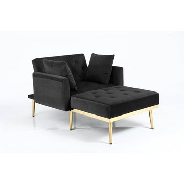 Émerveiller 1 Seater Sofa Bed - Black