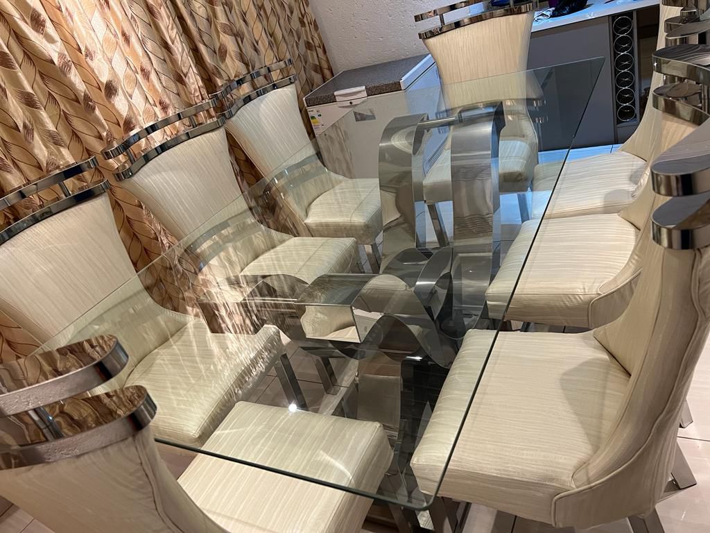 8 Seater Stainless Steel Dining Room Suites