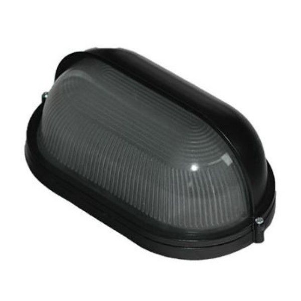 230VAC 12W Black LED Eyelid Bulkhead 6000K 283x162x140mm I