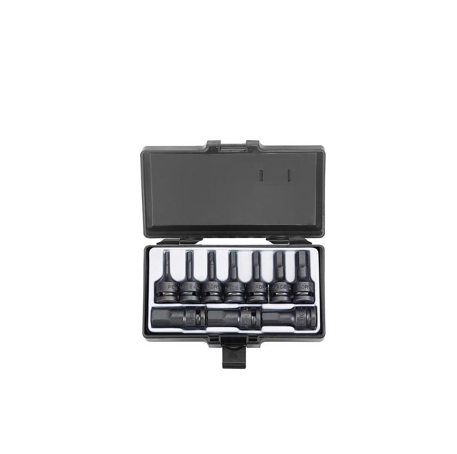 Force 1/2" Dr 10Pc Impactsockethex Bit Set 4/5/6/7/8/10/12/14/17/19Mm - 4 Pack
