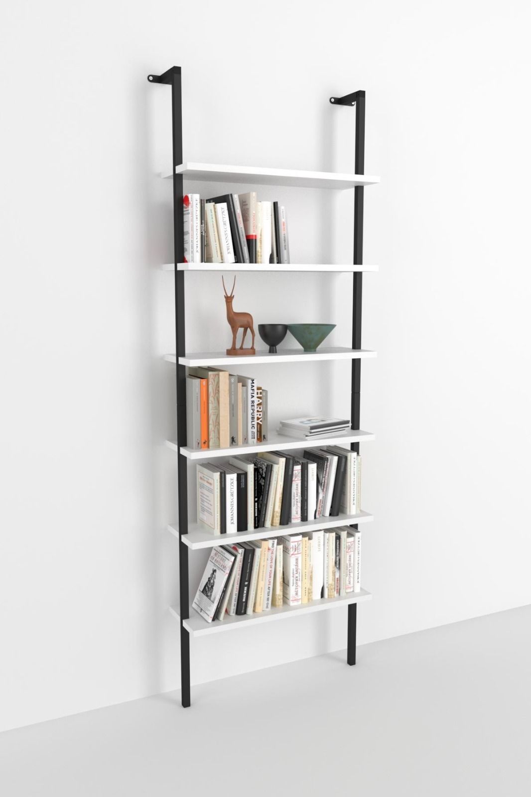 6 Tier Storage Ladder Shelf, Standing Shelf for Book/Living