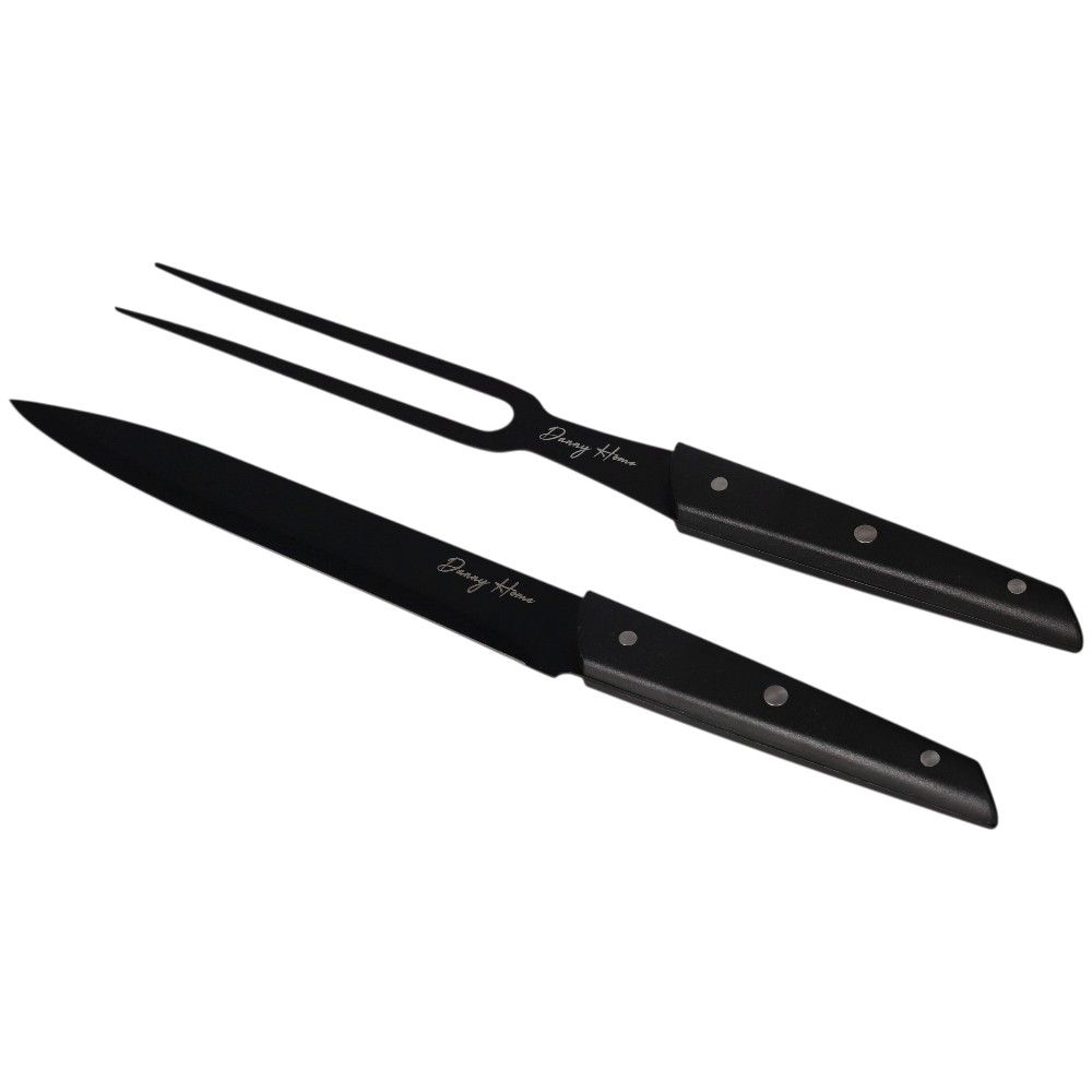 Danny Home Black Meat Fork & Knife Set