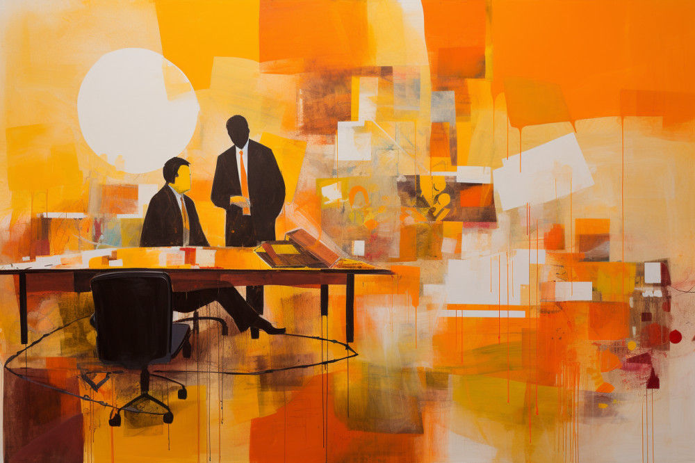 Canvas Wall Art - Warm Orange and Yellow Color Composition - A1047 - [120 x 80 cm]
