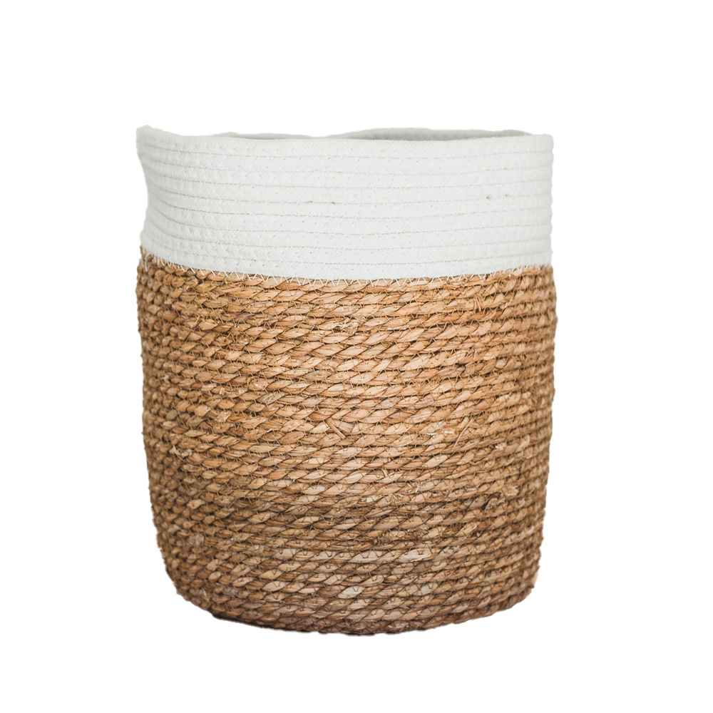 White Two-Tone Basket