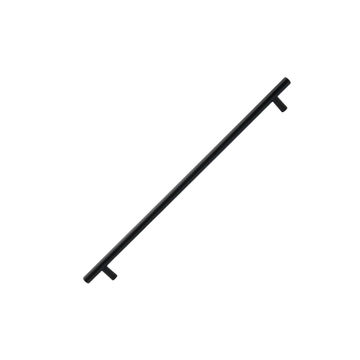 Hollow Stainless Steel Barrel Handle, Matt Black, 320mm