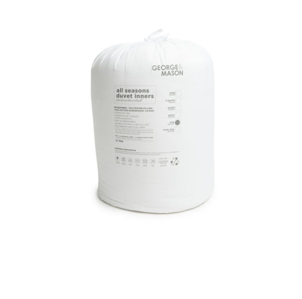 George & Mason - 13 Tog Microfibre All Seasons Duvet inner 260X230