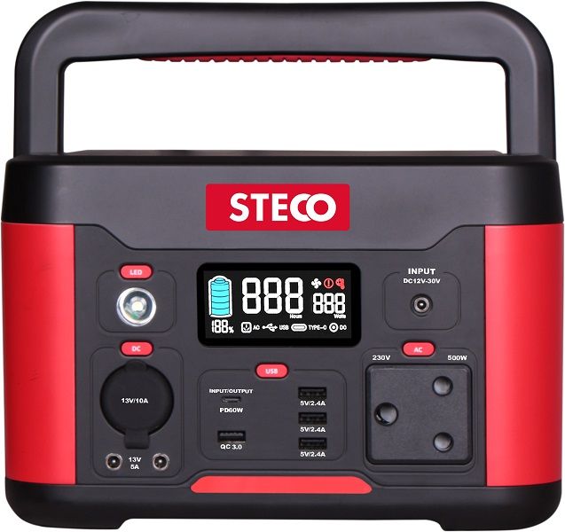 STECO POWER STATION 500W OUTPUT 550WH STORAGE