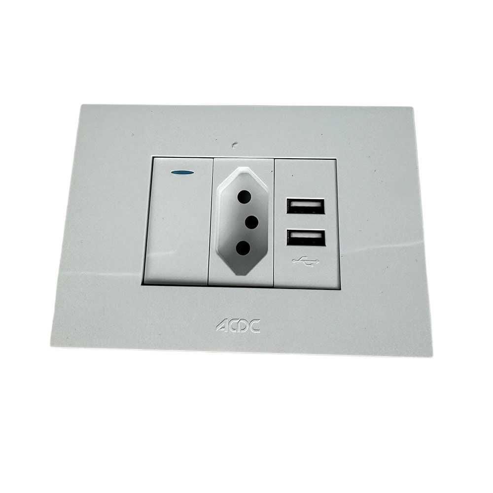 ACDC - White Orion N-Type Socket With Switch And USB Outlet