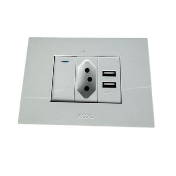 ACDC - White Orion N-Type Socket With Switch And USB Outlet