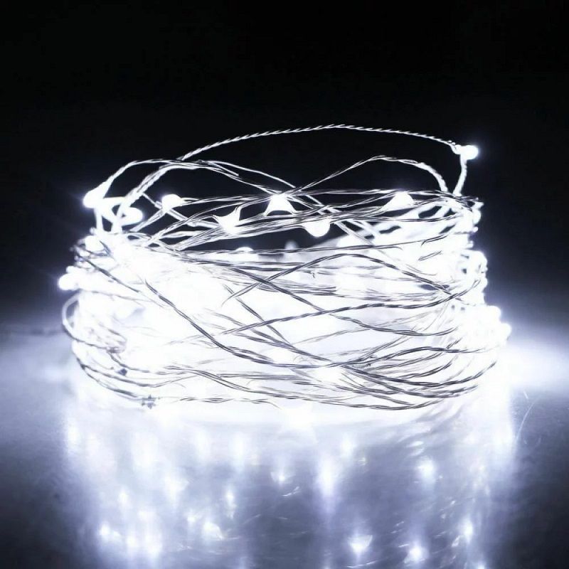 10M Copper Wire Battery Operated Fairy Light White - ZYF-93