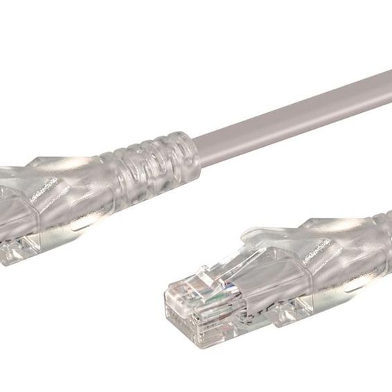 Linkqnet Rj45 Cat6 Anti-Snag Moulded Pvc Network Flylead - Grey - 10M