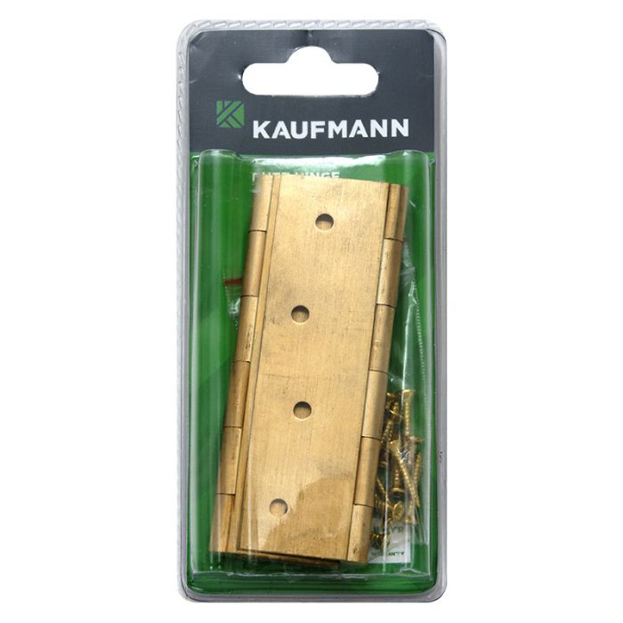 Kaufmann Butt Hinge Brass 100mm Brass Plated (Pair)