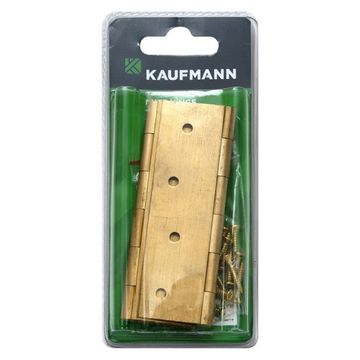 Kaufmann Butt Hinge Brass 100mm Brass Plated (Pair)