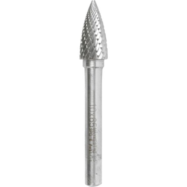 Tc Rotary Burr 10Mm Arc Pointed Nose For Hard Metals