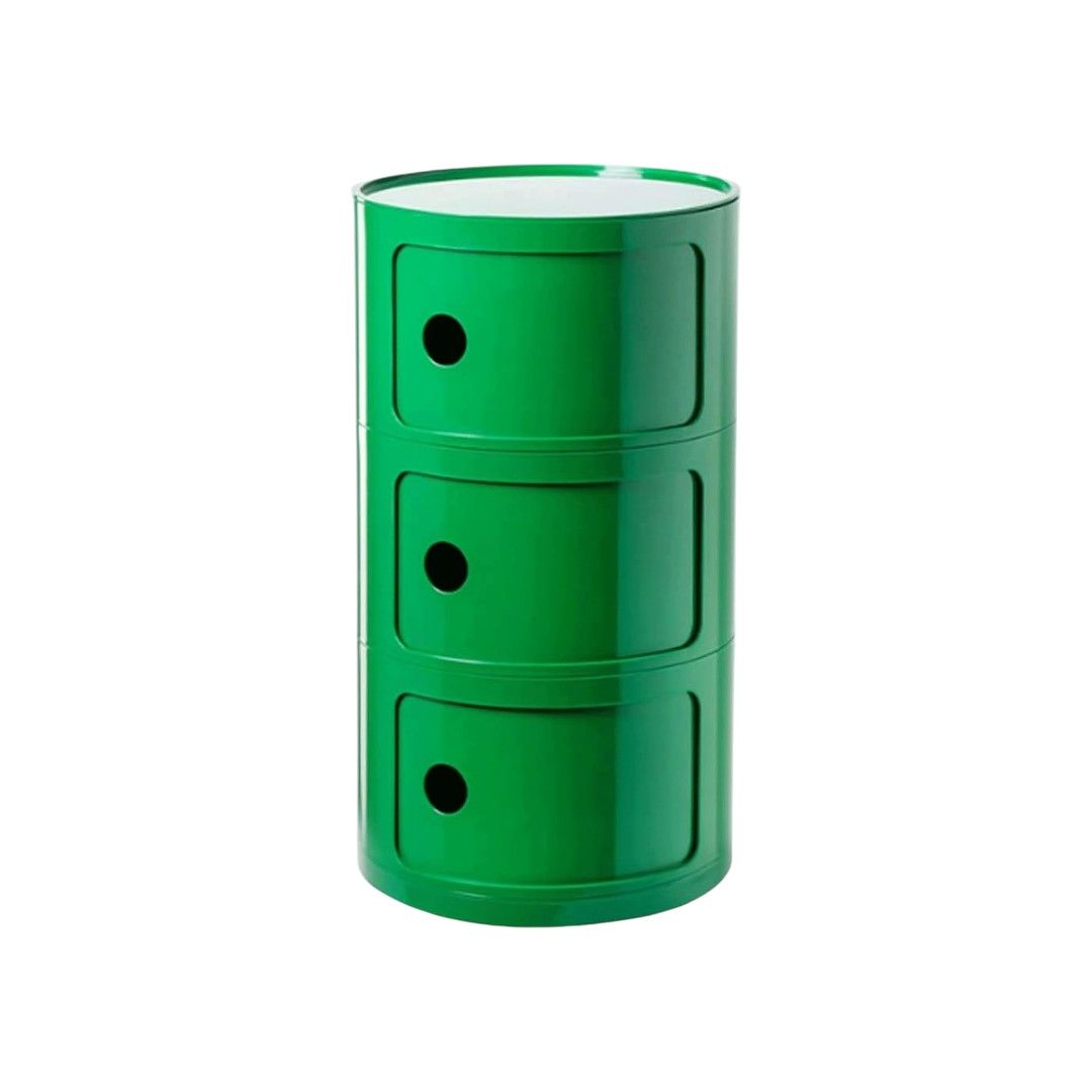 3 Tier Rounded Cabinet – Detachable Round Nightstand & Lightweight End Table with Storage