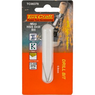 Mini Hss Drill Bit 0.8Mm 2Pc