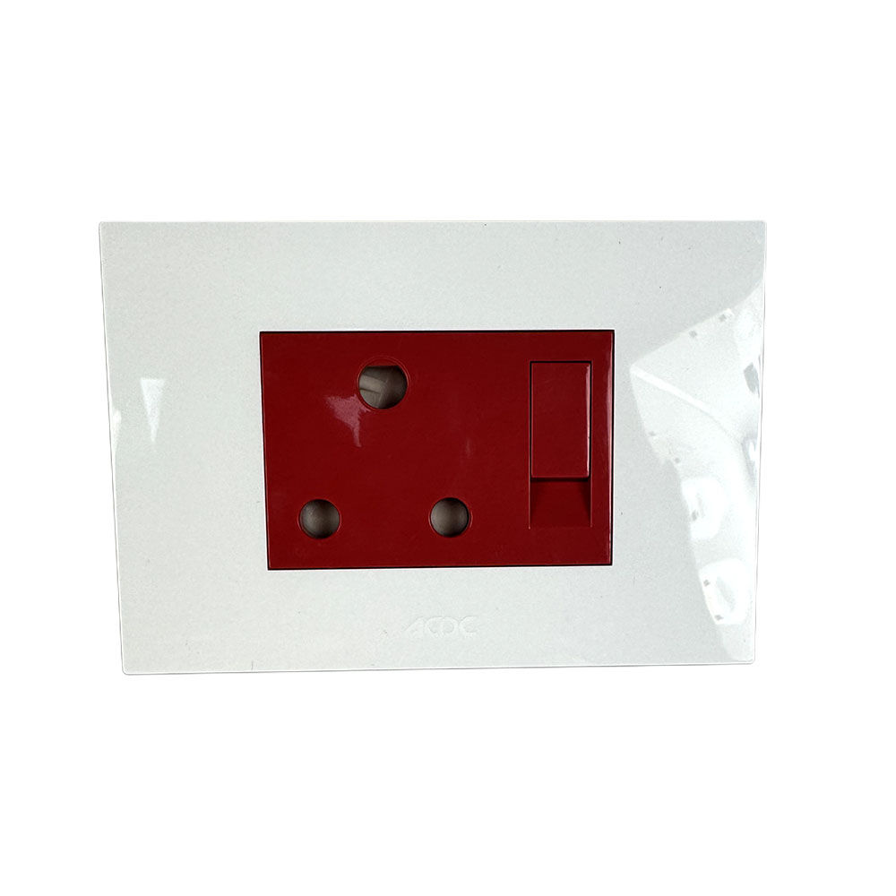 ACDC - White Orion 3-Pin Dedicated Switched Socket With Red Indicator