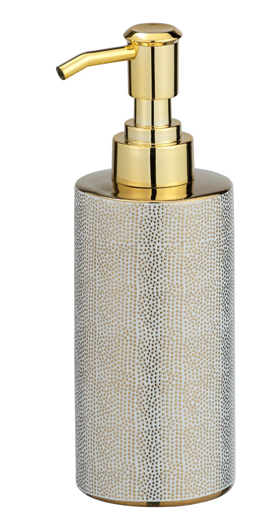 Wenko – Soap Dispenser – Nuria Range – Gold/White - Ceramic | LEROY ...