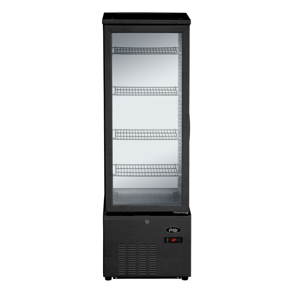 Refrigerated glass display cabinet - 279Lt, Black - GALILEO