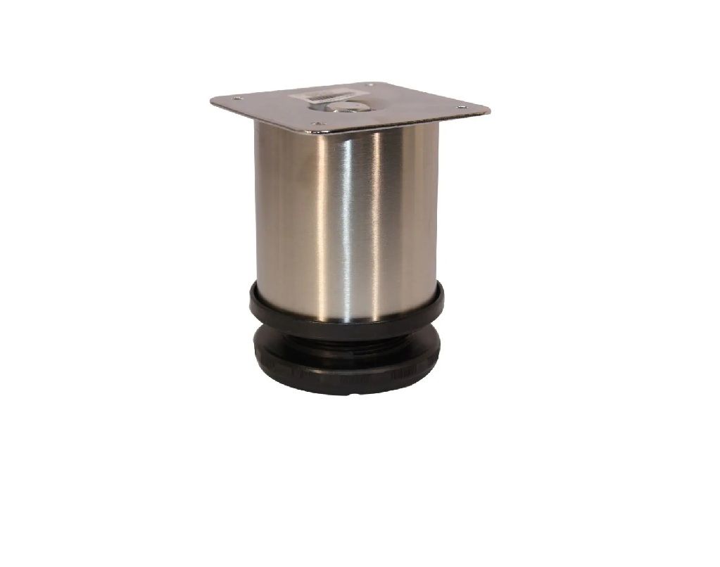 Wide Base Leg, Adjustable, H150mm x 76mm, Stainless Steel (Pack of 4) BY WOODLY