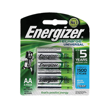 ENERGISER RECHARGE BATTERY AA 1.2V (PACK OF 4)