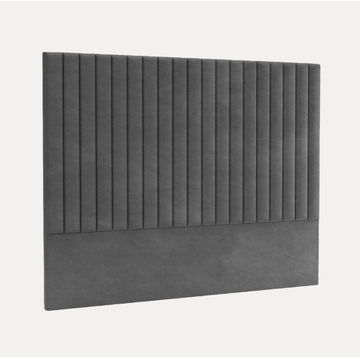 Mpendu Small Panels King headboard Without Wings Dark Grey Velvet